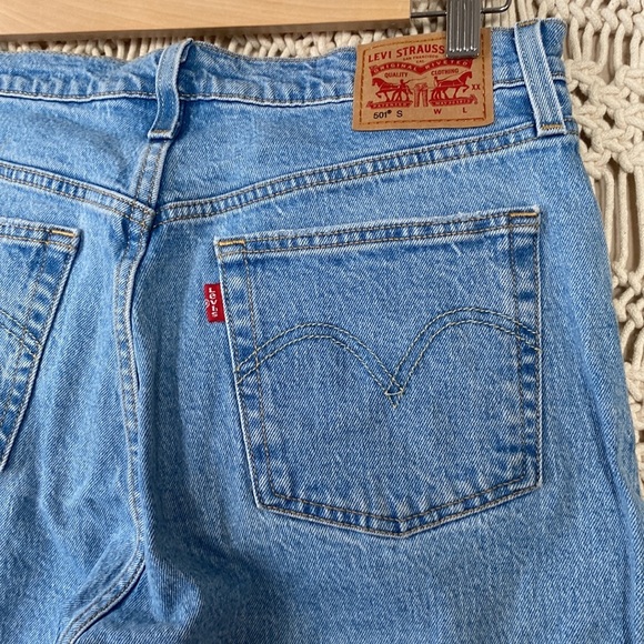 Levi’s 501 skinny high waisted blue denim jeans size small - Picture 7 of 9